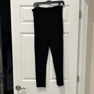 High-Waist Black Maternity Ankle Pants